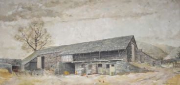 Local interest* J.R Braithwaite (20th century) oil on board, Lakeland farm scene, signed and dated