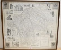 Local interest* After Alfred Wainwright (British 1907-1991) A map of the County of Westmorland, as