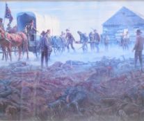 After Mort Künstler (American 1931-2025) three colour American Civil War themed prints, each