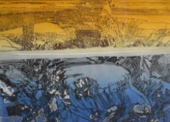 Nils Burwitz (German b.1940) printers proof 'Fish River Canyon' abstract landscape, signed and dated