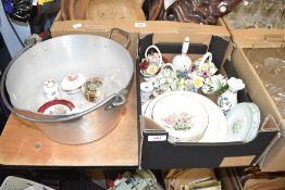 A selection of seven ceramic posy pots including Royal Albert and Royal Doulton, a small Portmeirion