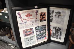A lot of two Who fan framed cuttings pictures - crude but with a certain charm