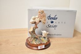 A Border Fine Arts animal group 'A Watchful Eye', complete with box.