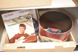 A vintage Farquhar La Touche milliners box, a Beswick Hereford bull animal study (damage to rear leg