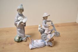 A Lladro porcelain figurine 'Follow Us'