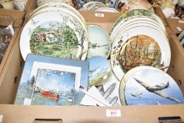 Twelve Royal Worcester display plates depicting the countryside through the seasons designed by