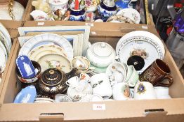 A Bunnykins trio, a Stratton enamel powder compact having a Governor of New South Wales flag to