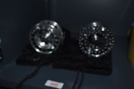 Two alloy 3 and 3/4 inch Fly reels (look to be unused)