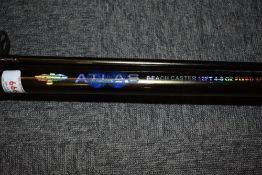 An Atlas 2pc 12ft Beachcaster rod 4-8oz fixed spool