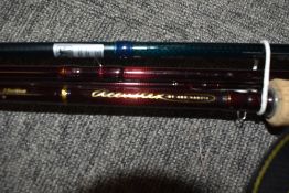 2 fly rods a Kinetic Jura 2pc 9ft graphite #6-7 and a Fisual Accuflex 3pc 11ft 3in #6-7