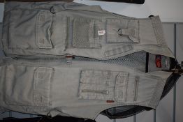 A klobba Mens fishing/outdoors utility waistcoat multi pockets Size, XL along with a telescopic