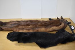 2 x fur stoles , collars