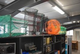 An assortment of 6 Lobster, Crayfish or Crab traps