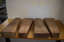 Four French walnut gun stock blanks hand selected by a master gunsmith