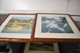 After Claude Monet (French 1840-1926) a group of six coloured prints, each within card mounts,