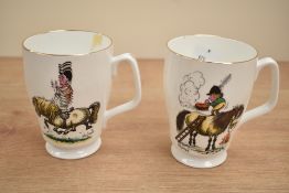 Two Royal Grafton fine bone china mugs, h11cm