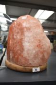 A Himalayan style pink salt lamp, h27cm