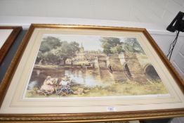 After Eric Richard Sturgeon (British 1920-1999) limited edition colour print 'By-The-Wye' idyllic