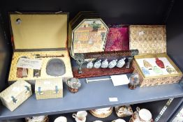 A 20th century Chinese Anhui Shexian Oldhukaiwen writing set including inkstone, seals and