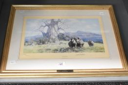 After David Shepherd (British 1931-2017) limited edition colour print 'Rhino Reverie' signed and