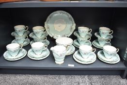 A Hammersley & Co 'Petites Fleurs' pattern tea service having gilt edges and floral patterns on a