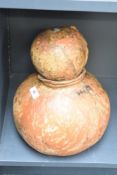 A bottle sculpture of gourd form, h32cm
