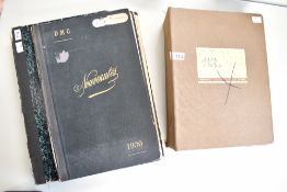 Three early 20th century French fabric sample books, together enclosing an approximate total of