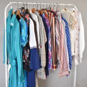 Assorted vintage 1960-1970s garments to include six dresses, three jackets, ten shirts and a pair of