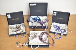 Eight pieces of vintage Shipton & Co. jewellery, containing freshwater pearl, amethyst, sodalite,