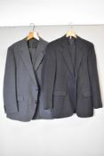 Two vintage trouser suits, comprising a Centaur Gold Collection in navy Pure New Wool with subtle