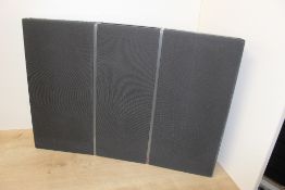 A pair of Bang and Olufsen ' Beovo RL 140 ' Speakers with stands - stylish curved Danish design