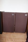 A pair of vintage HFS speakers in wooden cases