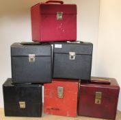 A job lot of vintage vinyl carrying / dj / storage cases for 45 rpm records - they have some wear of