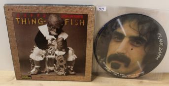 A FranK Zappa 'Thingfish ' box set - three albums - box has wear - comes with two picture discs