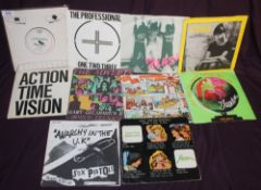 A job lot of ten Punk Rock 45's - some amazing music on offer from the Fall , ATV , the Clash and