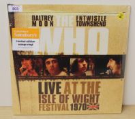 A copy of The Who ' Live at the Isle of Wight ' festival - orange vinyl limited edition of the short