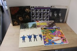 A Beatles lot - VG all round in general but we do encourage viewing in person - 13 records in