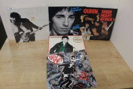 A ten album lot with Springsteen , Queen and more - some nice albums here in VG+/VG+