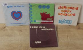 A 45 rpm lot of Punk singles by the classic Manchester band The Buzzcocks - some sleeves have age
