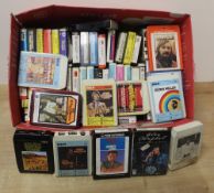 A large box of 8-Track Cassettes - no Pink Floyd or Beatles !
