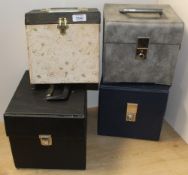 A selection of vintage vinyl storage cases for seven inch singles - 4 in total