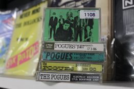 A collection of rare recordings by the Pogues on cassette - five in total