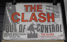 A Clash original poster measuring 64 cm x 42 cm - a rare and sought after piece ' Out of Control -