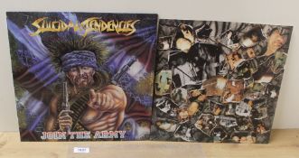 A Suicidal Tendenices ' Join The Army ' rare UK original on the Caroline label VG+/VG+ with inner