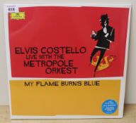 An Elvis Costello ' live with the Metropole Orkestra - My flame burns blue ' 180g pressing sealed on