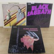 A Black Sabbath three album lot - sleeves showing some wear - grading at VG/VG+ - we do recommend