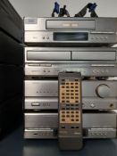 A Denon Stacking System with CD and Cassette deck and tuner - no speakers included but does have