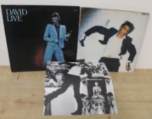 A David Bowie three album lot - with relevant inners as shown in photos - all iconic and essential