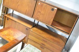 A vintage ladderax lounge unit comprising five units , shelf and supports