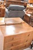 An early 20th Century oak dressing table, width approx. 92cm